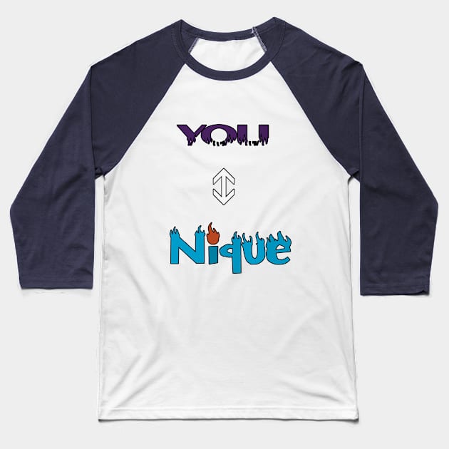 You-Nique Baseball T-Shirt by DesigningJudy